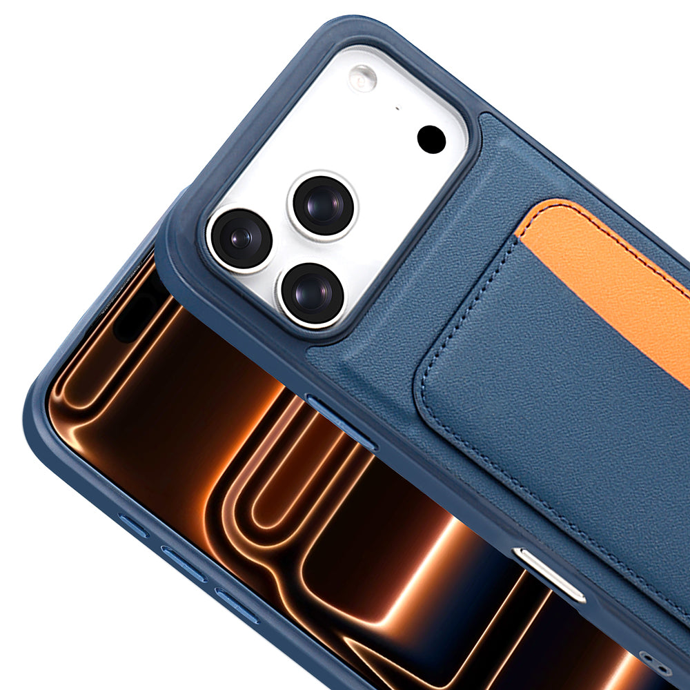 Apple iPhone 17 Pro Max Kılıf Kartlıklı Zore X-Kart Silikon Kapak Kahverengi