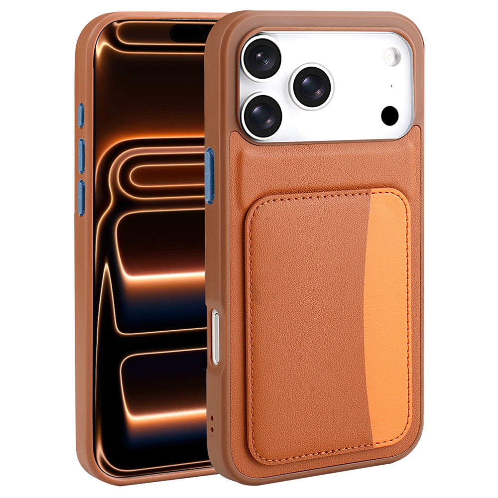 Apple iPhone 17 Pro Max Kılıf Kartlıklı Zore X-Kart Silikon Kapak Koyu Gri