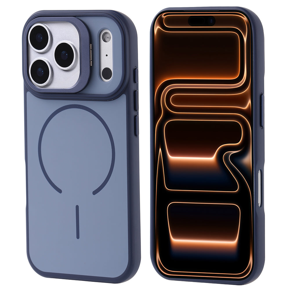 Apple iPhone 17 Pro Max Kılıf M-safe Şarj Özellikli Kamera Standlı Zore Notron Kapak