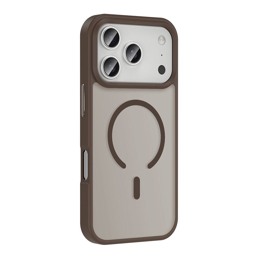 Apple iPhone 17 Pro Max Kılıf M-safe Şarj Özellikli Mat Arka Yüzey Zore Sio Kapak Turuncu