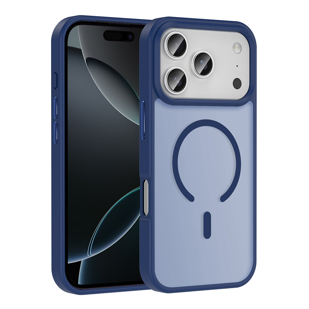 Apple iPhone 17 Pro Max Kılıf M-safe Şarj Özellikli Mat Arka Yüzey Zore Sio Kapak Gri