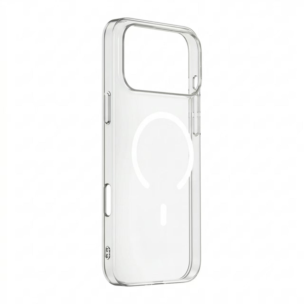 Apple iPhone 17 Pro Max M-Safe Şarj Özellikli Şeffaf Zore London Sert PC Kapak