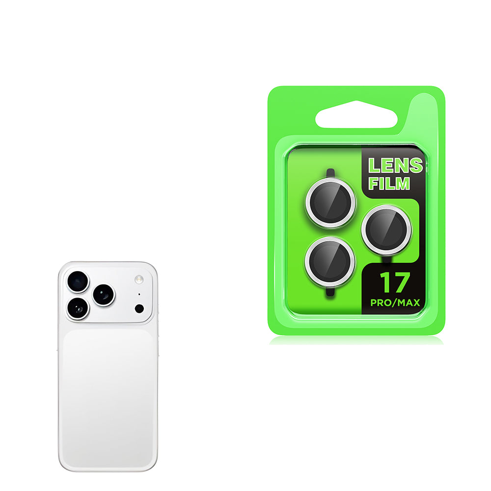Apple iPhone 17 Pro Max Zore CL-07 Kamera Lens Koruyucu Titanyum-Gümüş