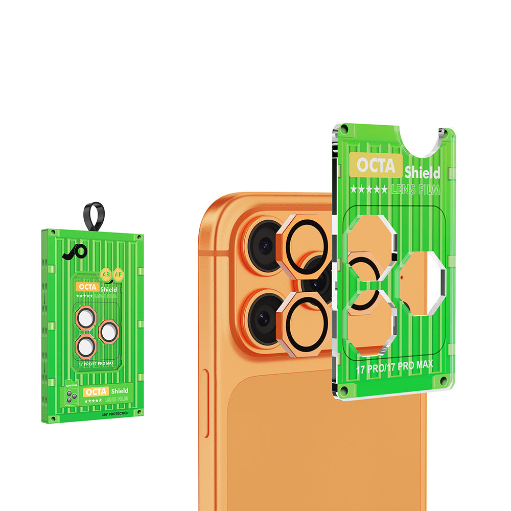 Apple iPhone 17 Pro Max Zore CL-19 Kamera Lens Koruyucu Turuncu