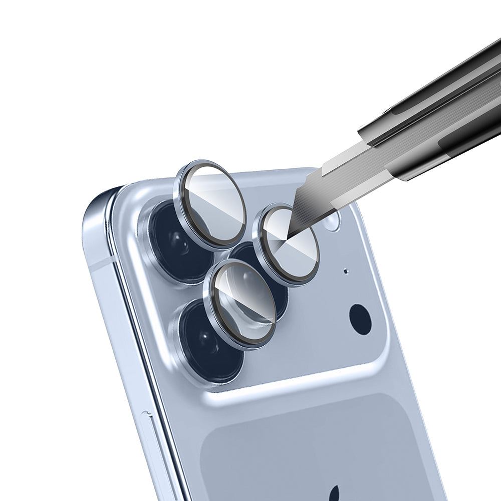 Apple iPhone 17 Pro Max Zore Mikro Kamera Lens Koruyucu Gümüş