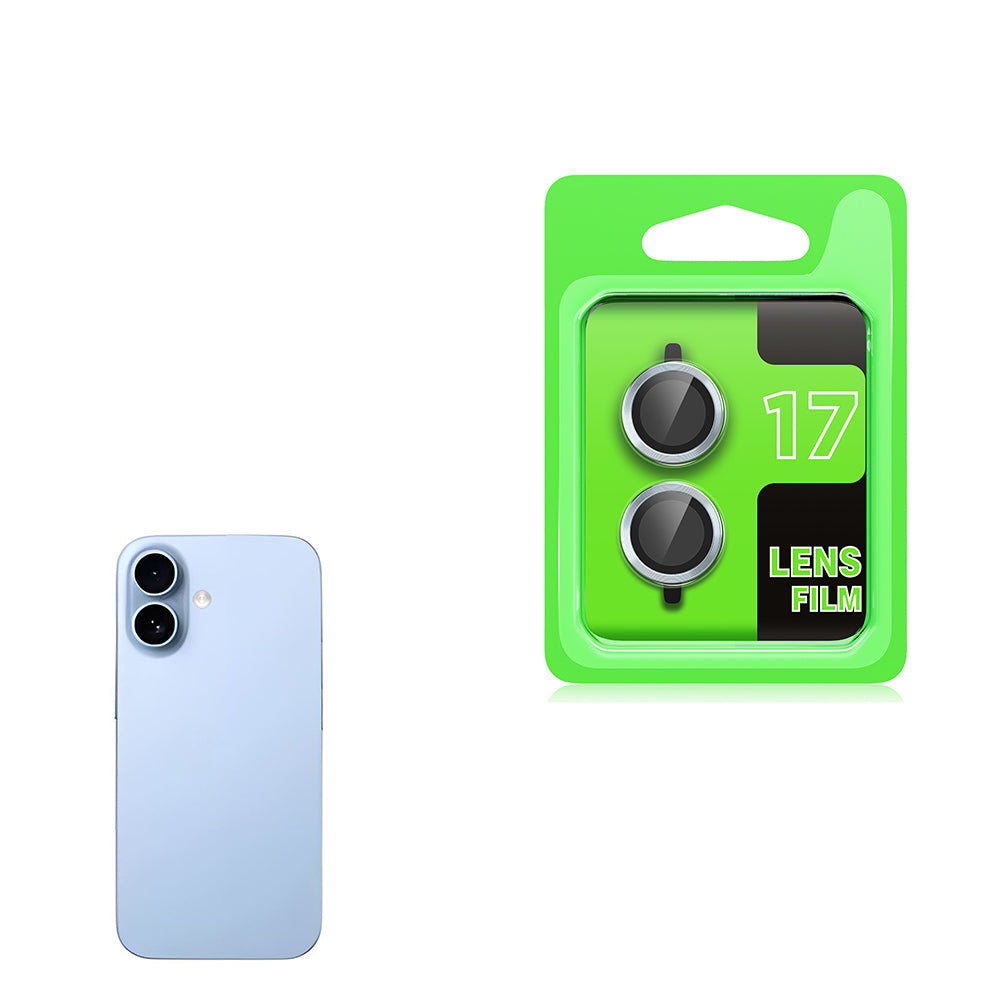 Apple iPhone 17 Zore CL-07 Kamera Lens Koruyucu Açık Mavi