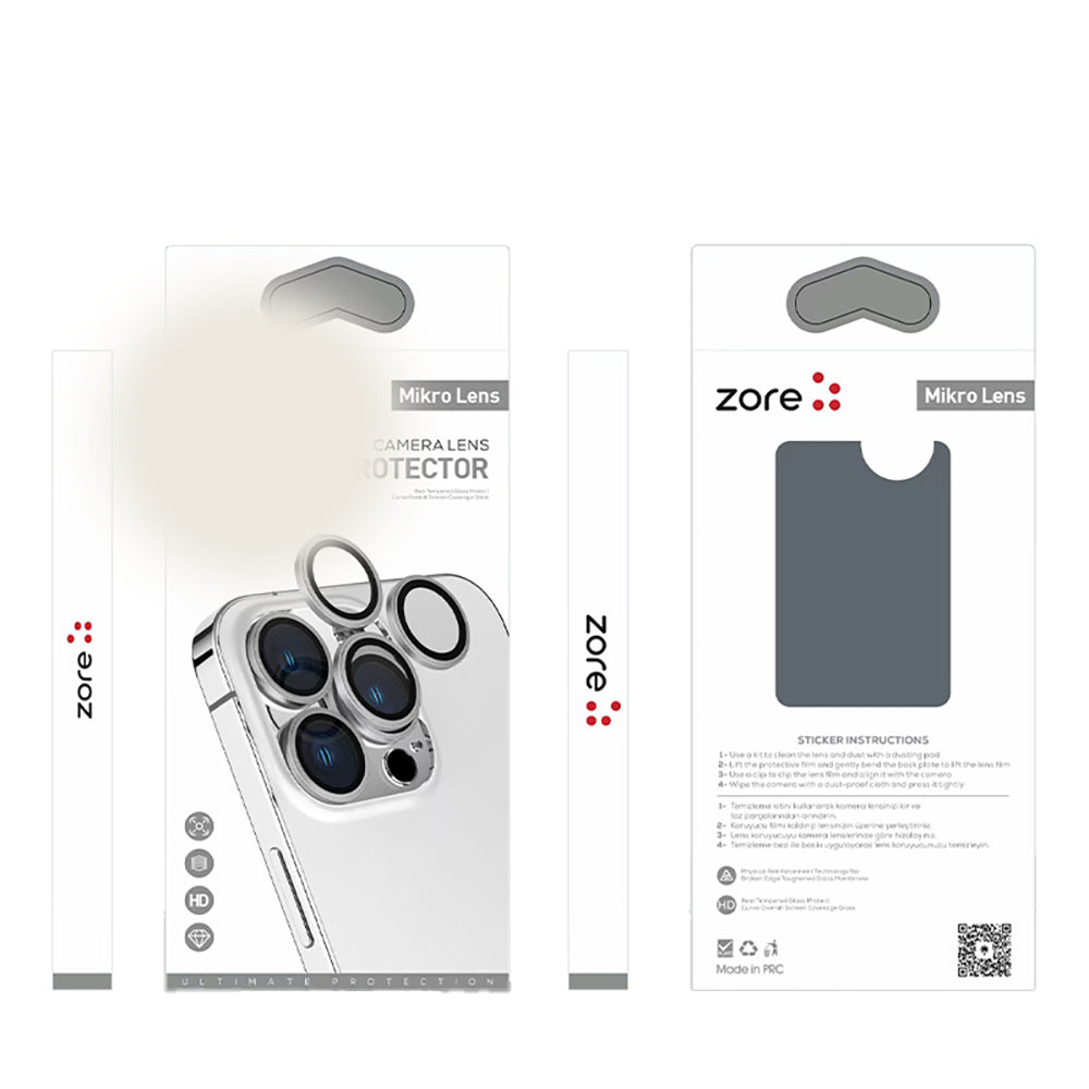 Apple iPhone 17 Zore Mikro Kamera Lens Koruyucu Açık Yeşil