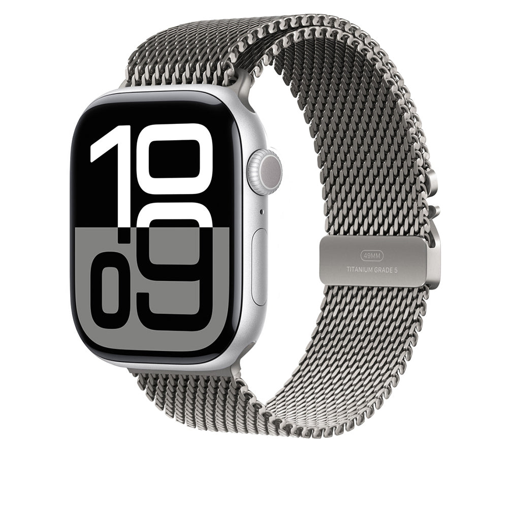Apple Watch 10 46mm Zore KRD-100 Titanyum Hasır Kordon