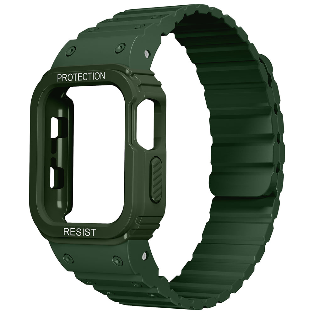 Apple Watch 10 46mm Zore KRD-142 Airbag Tasarımlı Kasa Koruyuculu Silikon Kordon