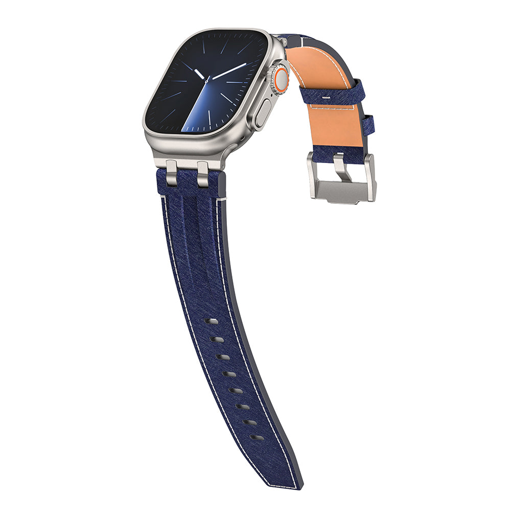 Apple Watch 42mm Zore KRD-153 Kot Kumaş Tasarımlı Kordon