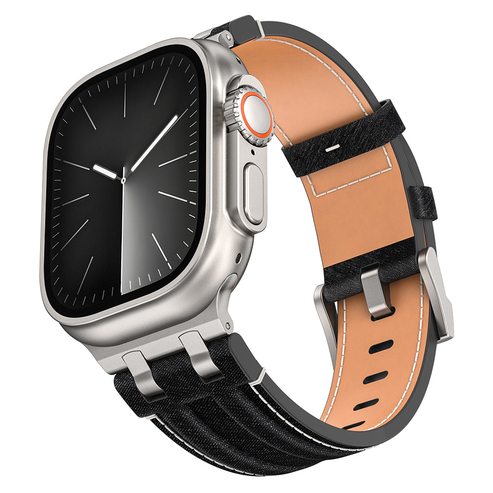 Apple Watch 42mm Zore KRD-153 Kot Kumaş Tasarımlı Kordon