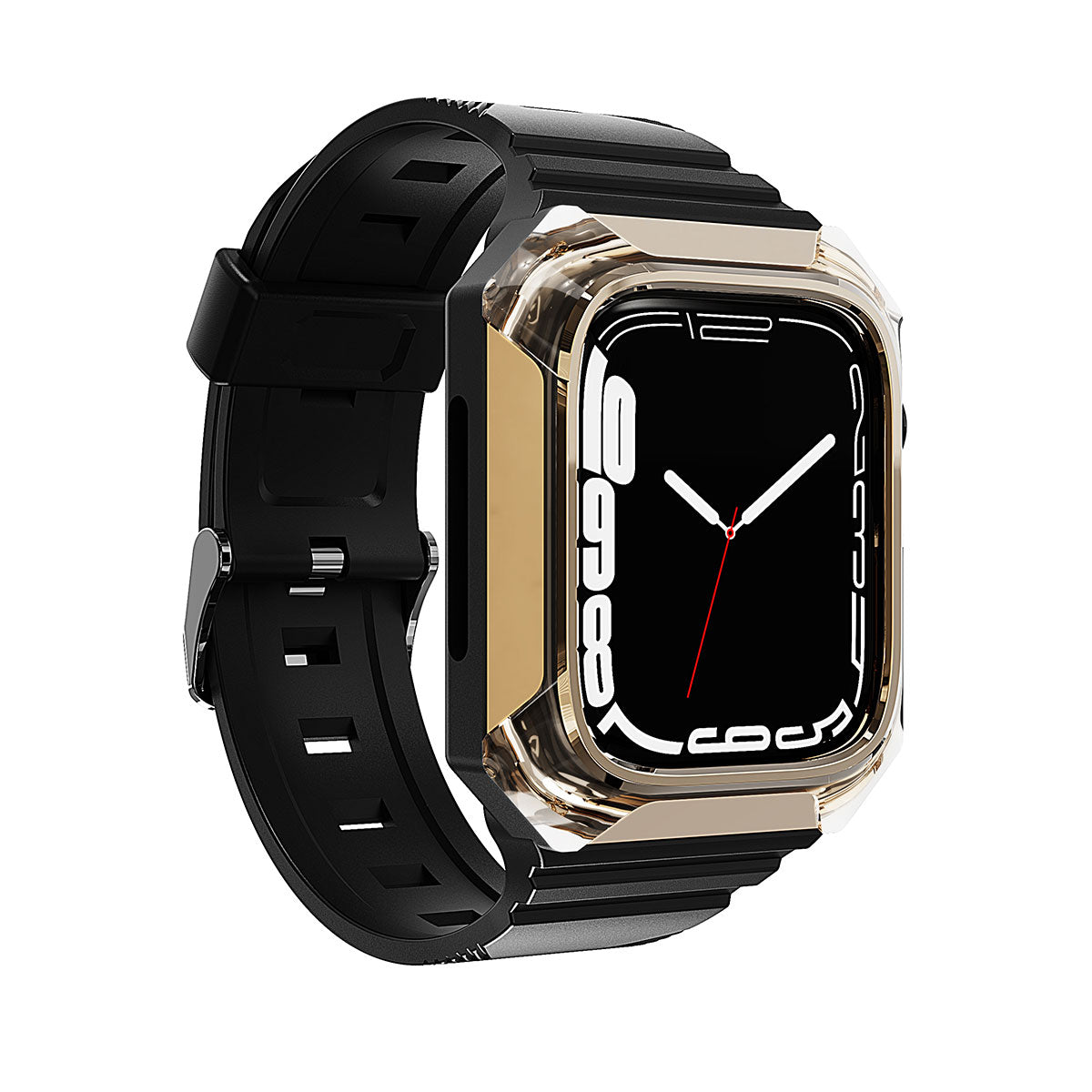 Apple Watch 42mm Zore KRD-88 Sert PC Kasa Koruyuculu Silikon Kordon