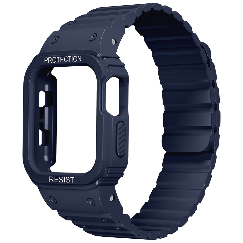 Apple Watch 44mm Zore KRD-142 Airbag Tasarımlı Kasa Koruyuculu Silikon Kordon