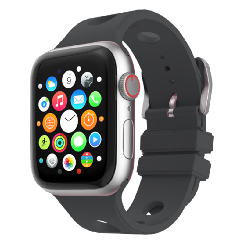 Apple Watch 7 45mm Delikli Tasarım Zore KRD-147 Silikon Kordon