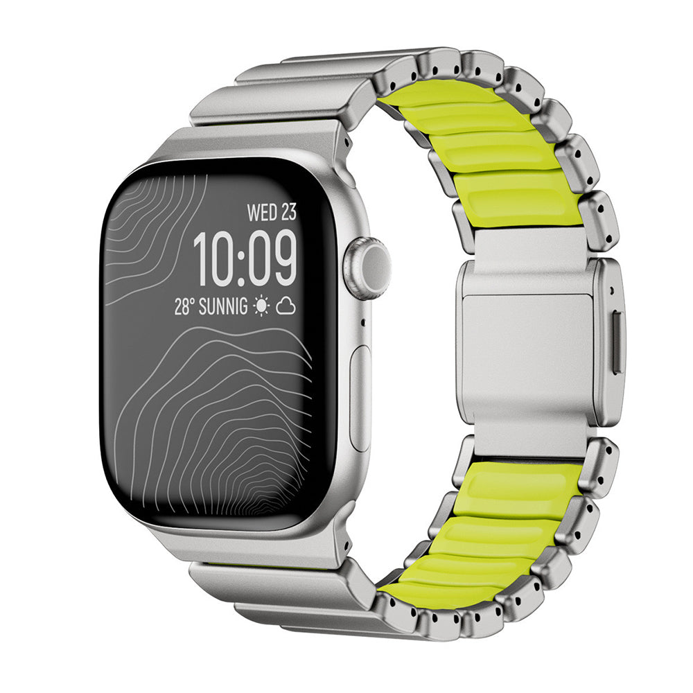 Apple Watch 7 45mm Zore KRD-151 Metal Silikon Kordon