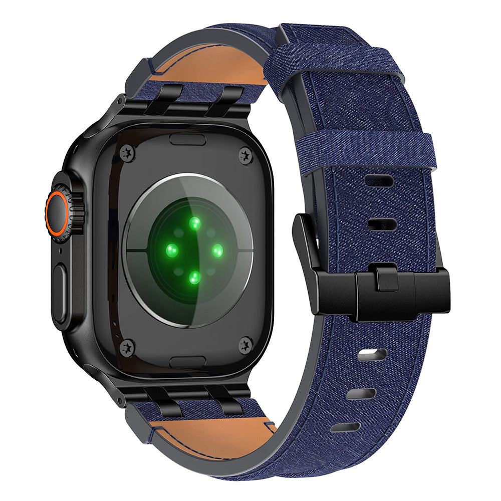 Apple Watch 7 45mm Zore KRD-153 Kot Kumaş Tasarımlı Kordon