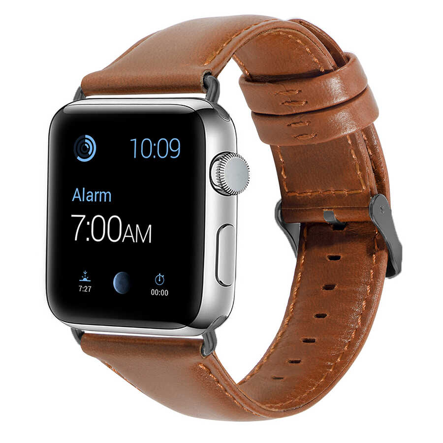 Apple Watch Ultra 49mm Kordon Luxury Leather Deri Strap Kayış