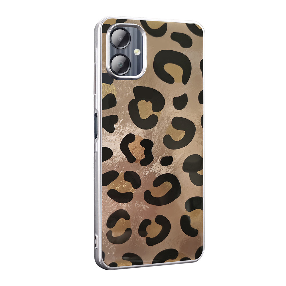 Galaxy A06 Kılıf Desenli Zore Mep Kapak Gold Leopar