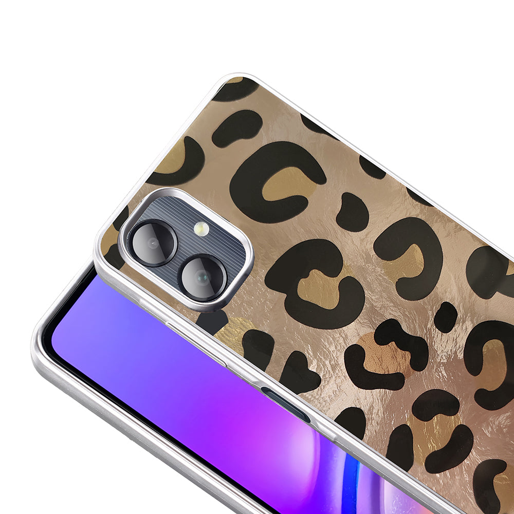 Galaxy A06 Kılıf Desenli Zore Mep Kapak Gri Leopar