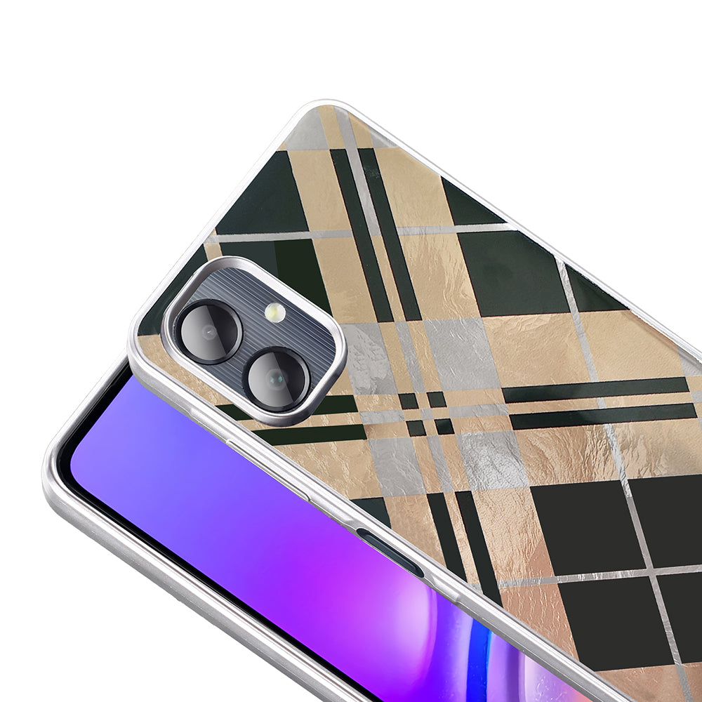 Galaxy A06 Kılıf Desenli Zore Mep Kapak Gri Leopar