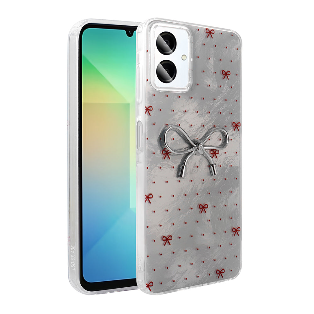 Galaxy A06 Kılıf Kamera Korumalı Figürlü Zore Ponti Silikon Kapak Açık Mavi