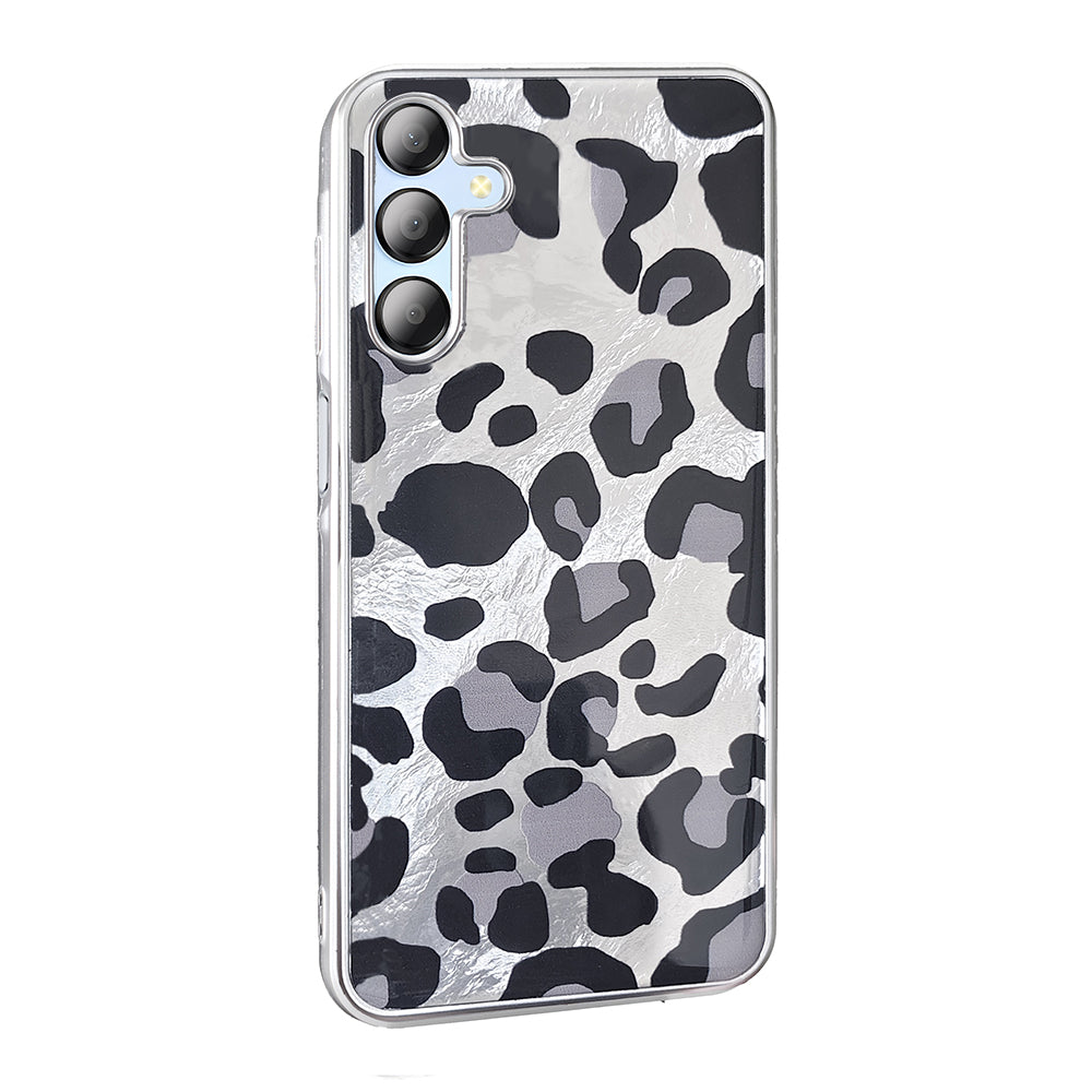 Galaxy A15 Kılıf Desenli Zore Mep Kapak Gold Leopar