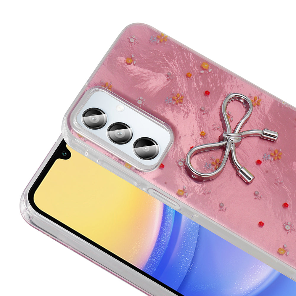 Galaxy A15 Kılıf Kamera Korumalı Figürlü Zore Ponti Silikon Kapak Lila