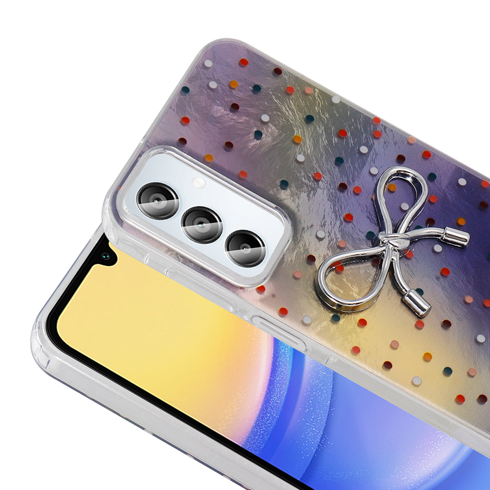 Galaxy A15 Kılıf Kamera Korumalı Figürlü Zore Ponti Silikon Kapak Beyaz