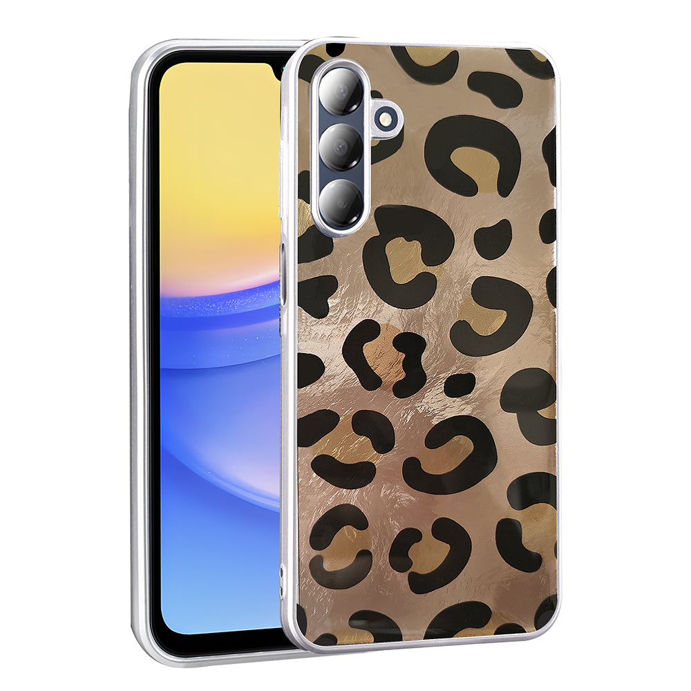 Galaxy A16 Kılıf Desenli Zore Mep Kapak Gold Leopar