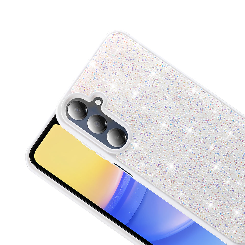 Galaxy A16 Kılıf Parlak Taşlı Tasarım Zore Pırlanta Kapak Gri