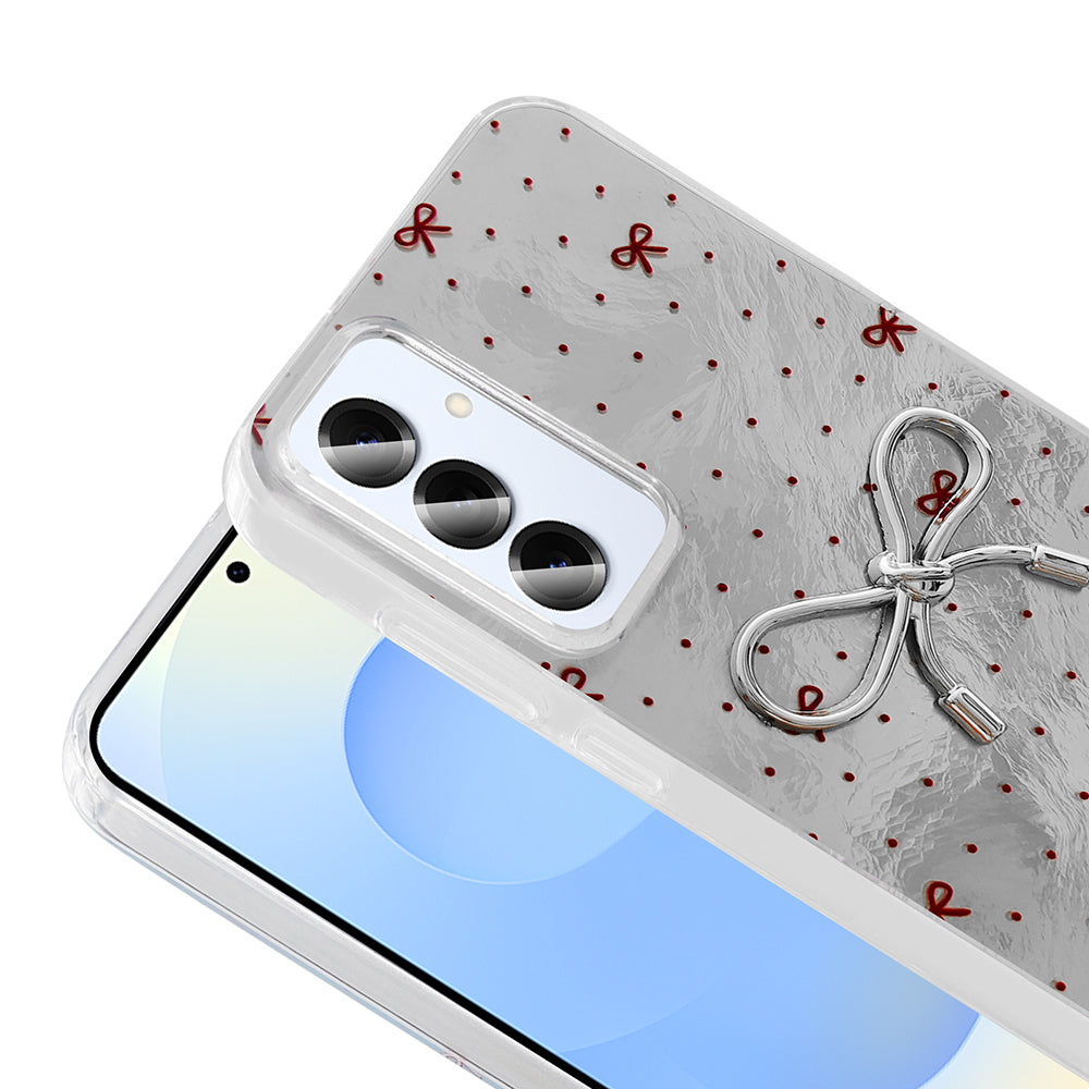 Galaxy A25 Kılıf Kamera Korumalı Figürlü Zore Ponti Silikon Kapak Beyaz