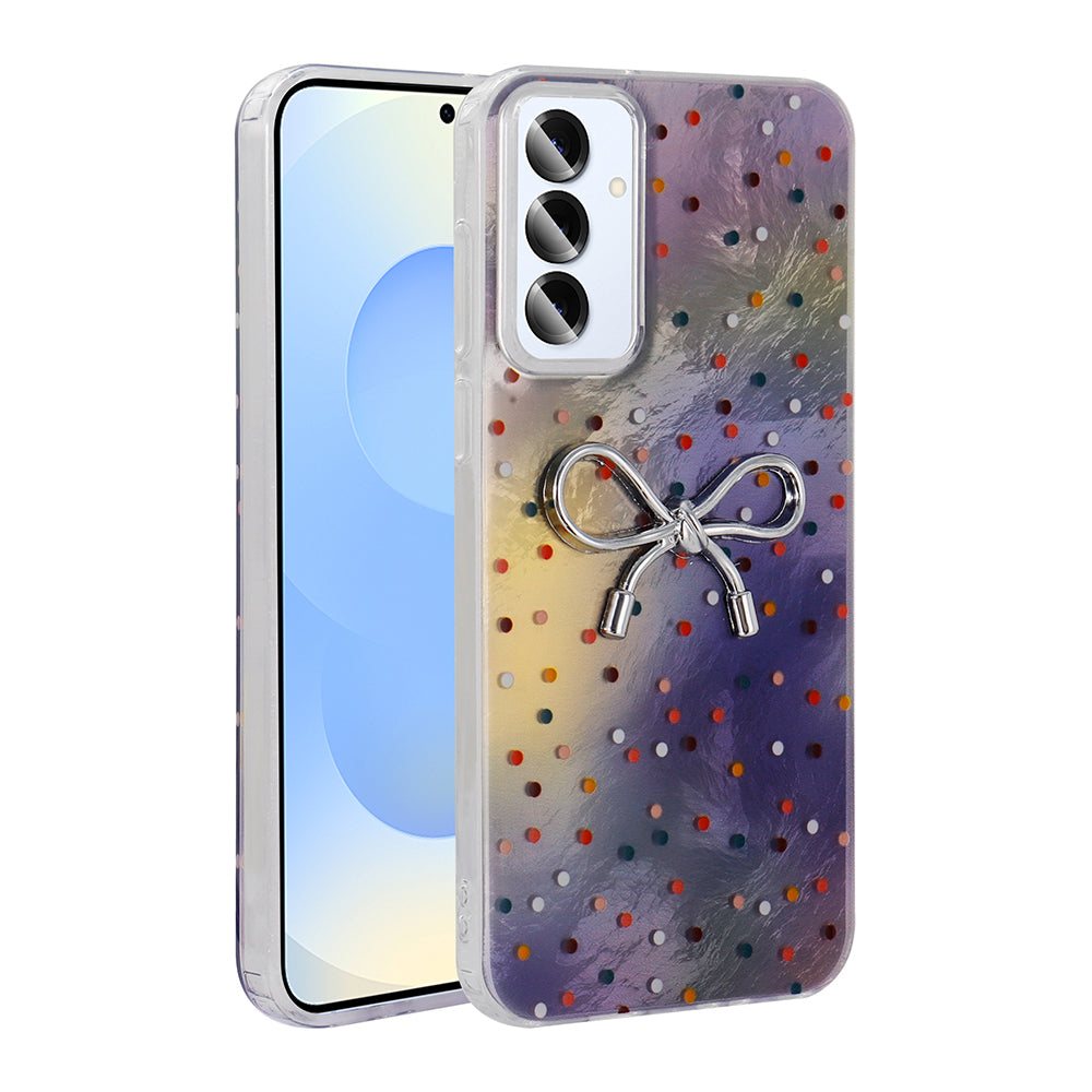 Galaxy A25 Kılıf Kamera Korumalı Figürlü Zore Ponti Silikon Kapak Lila