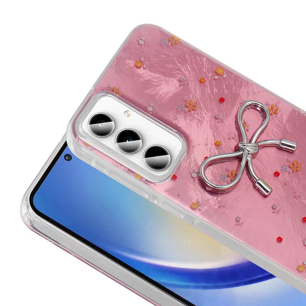 Galaxy A35 Kılıf Kamera Korumalı Figürlü Zore Ponti Silikon Kapak Lila