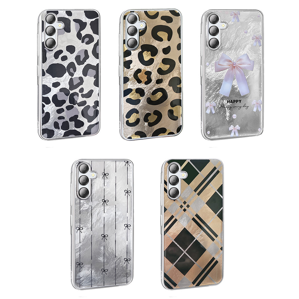 Galaxy A36 Kılıf Desenli Zore Mep Kapak Gold Leopar