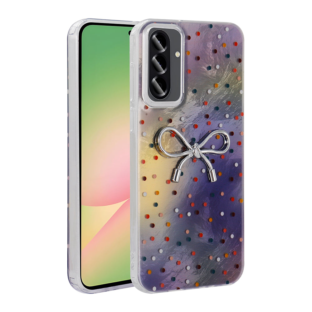 Galaxy A36 Kılıf Kamera Korumalı Figürlü Zore Ponti Silikon Kapak Açık Pembe