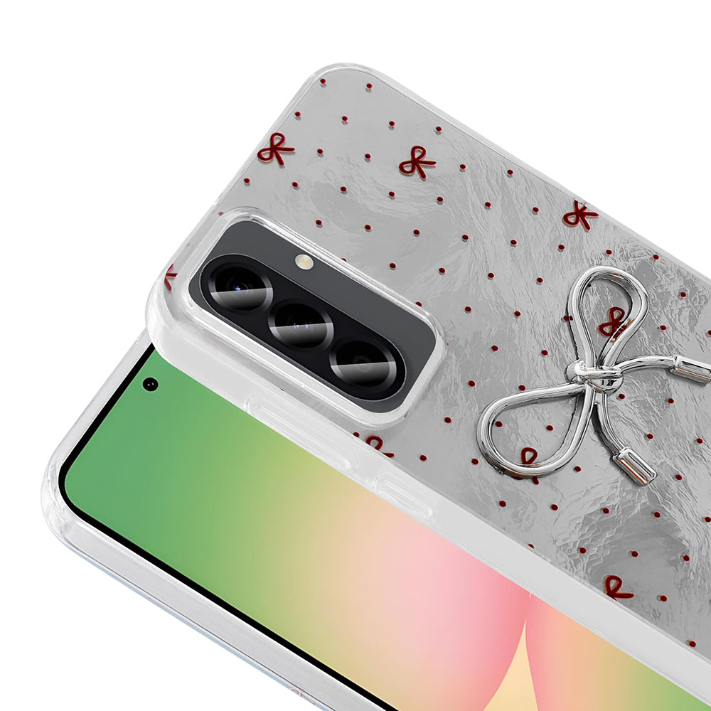 Galaxy A36 Kılıf Kamera Korumalı Figürlü Zore Ponti Silikon Kapak Beyaz