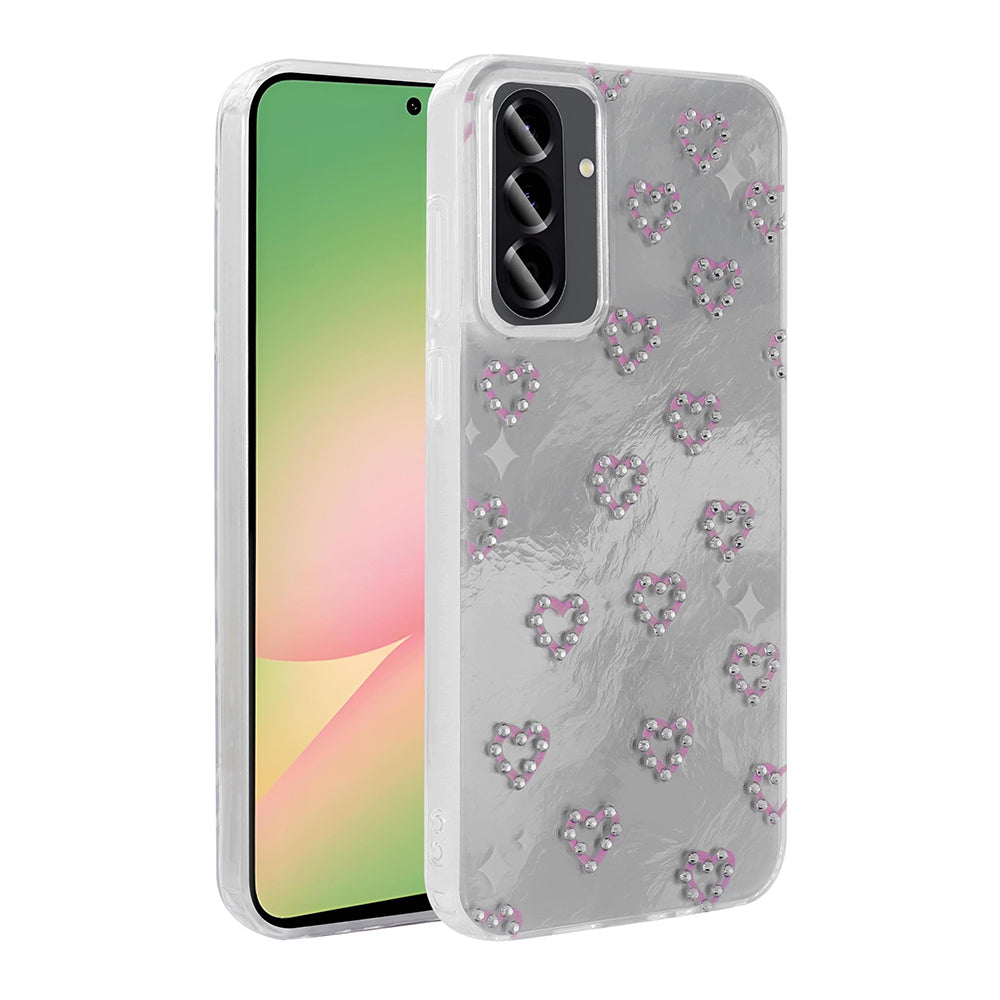 Galaxy A36 Kılıf Kamera Korumalı Figürlü Zore Ponti Silikon Kapak Beyaz