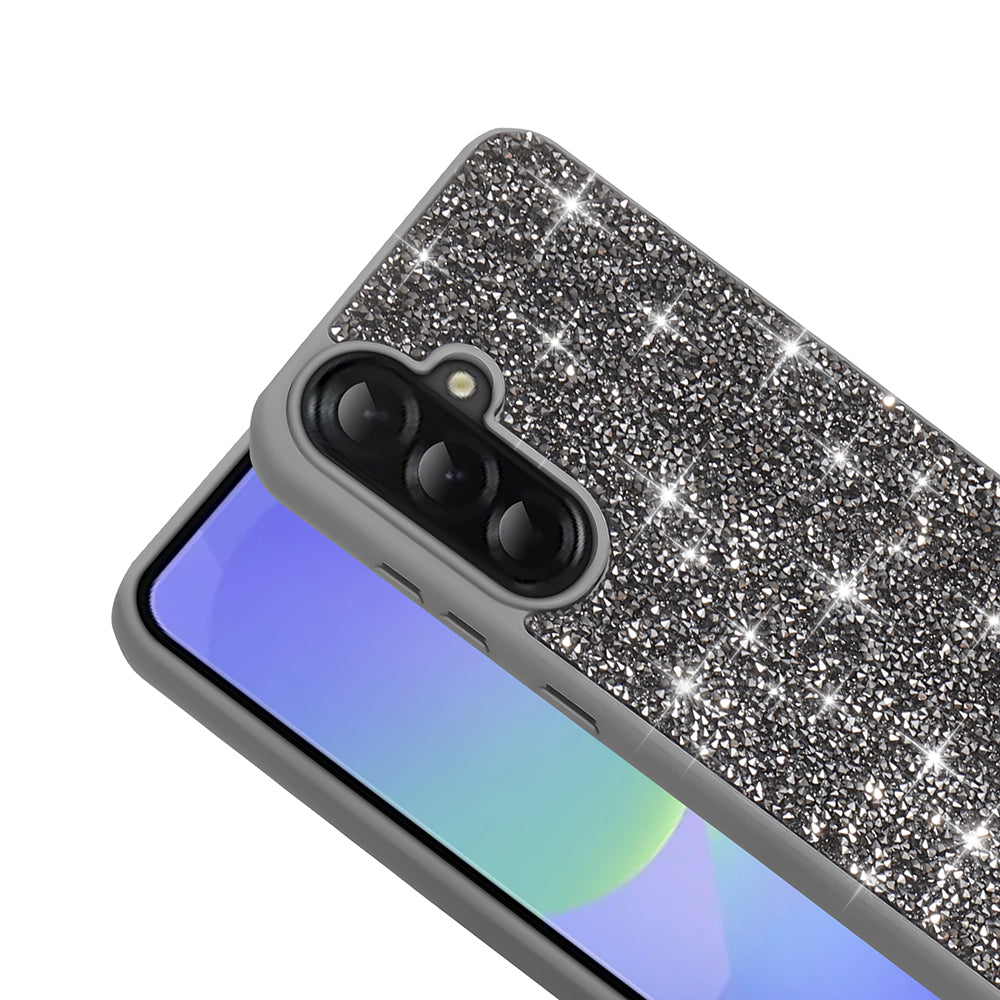 Galaxy A36 Kılıf Parlak Taşlı Tasarım Zore Pırlanta Kapak Beyaz