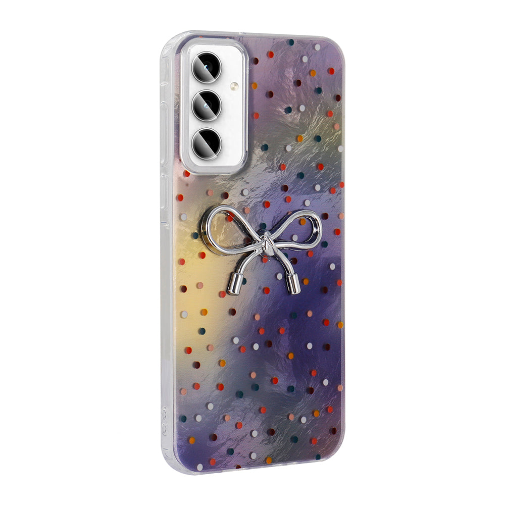 Galaxy A55 Kılıf Kamera Korumalı Figürlü Zore Ponti Silikon Kapak Açık Pembe