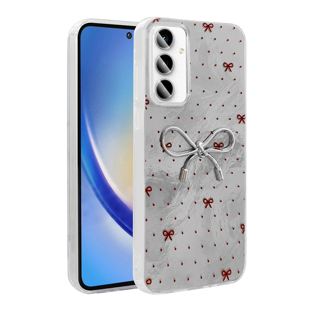 Galaxy A55 Kılıf Kamera Korumalı Figürlü Zore Ponti Silikon Kapak Açık Mavi