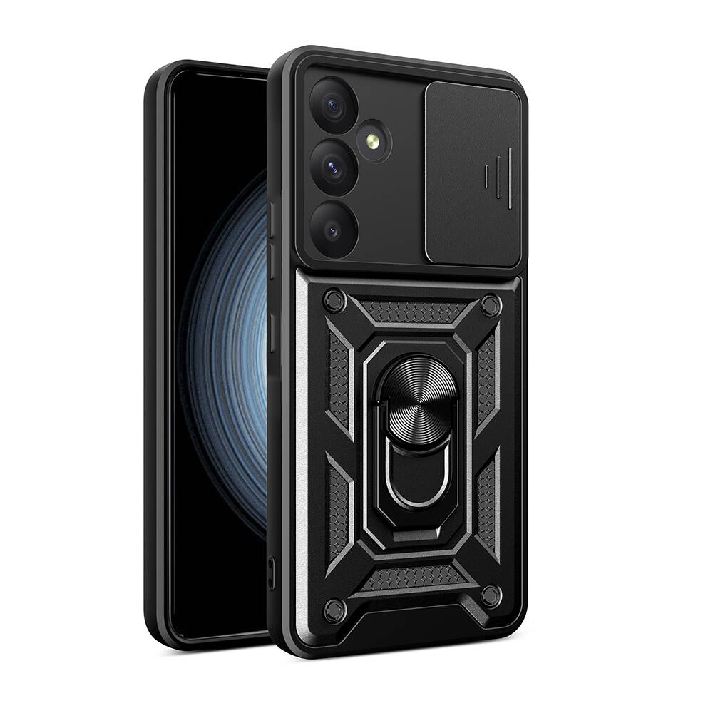 Galaxy A55 Kılıf Magnetik Standlı Kamera Korumalı Zore Sürgülü Vega Kapak