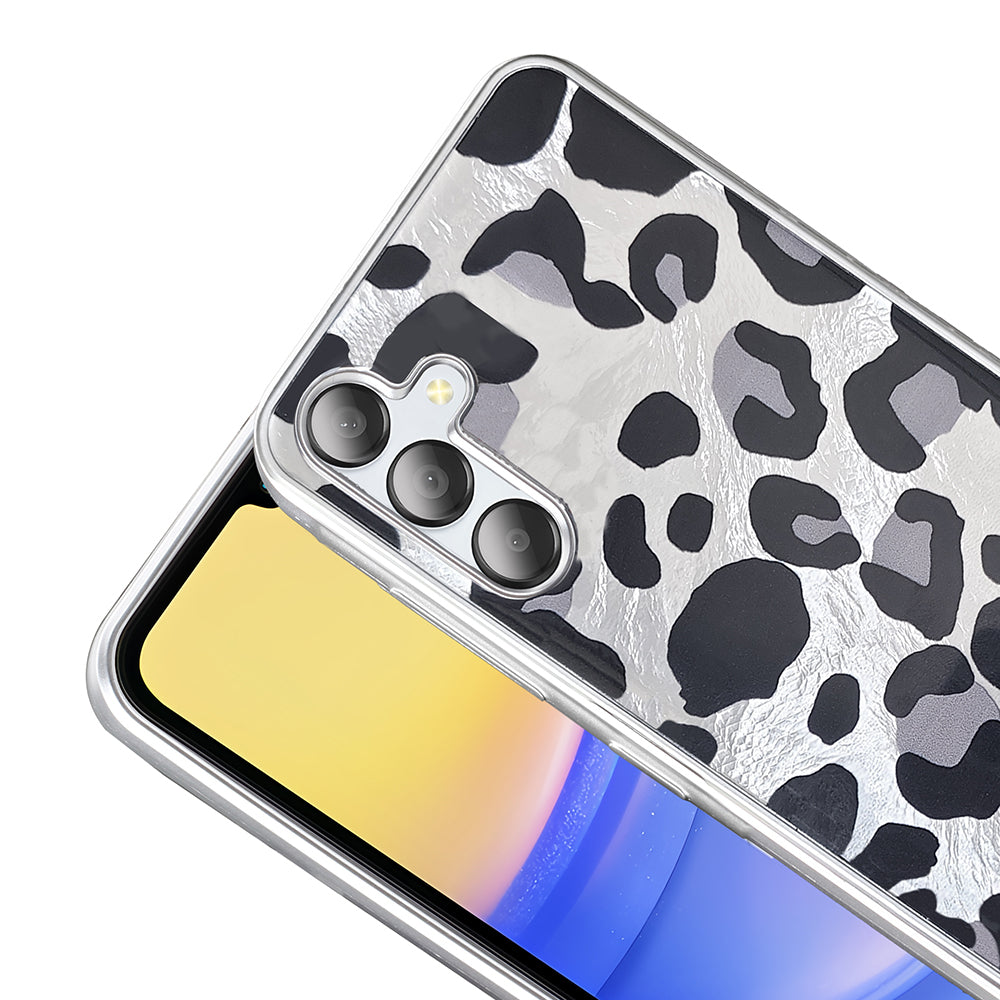 Galaxy A56 Kılıf Desenli Zore Mep Kapak Gri Leopar