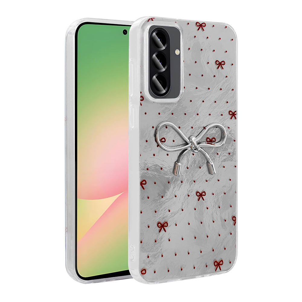 Galaxy A56 Kılıf Kamera Korumalı Figürlü Zore Ponti Silikon Kapak Beyaz