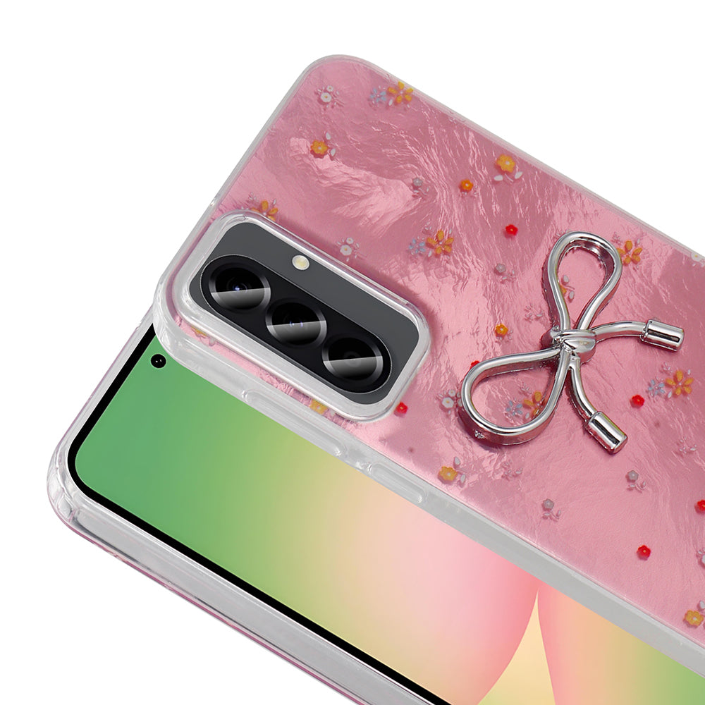 Galaxy A56 Kılıf Kamera Korumalı Figürlü Zore Ponti Silikon Kapak Lila