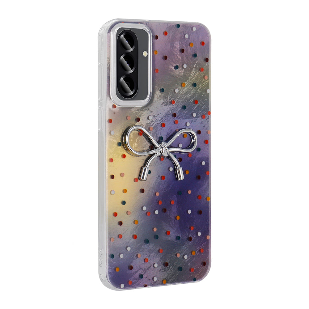 Galaxy A56 Kılıf Kamera Korumalı Figürlü Zore Ponti Silikon Kapak Lila