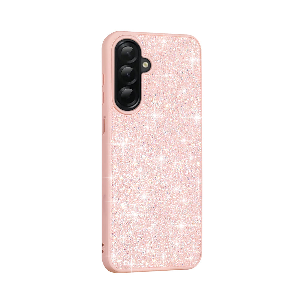 Galaxy A56 Kılıf Parlak Taşlı Tasarım Zore Pırlanta Kapak Gri