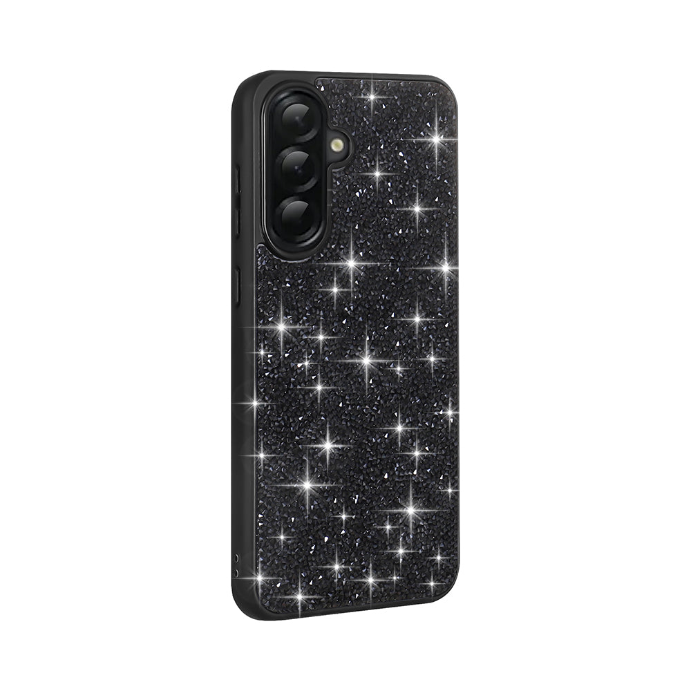 Galaxy A56 Kılıf Parlak Taşlı Tasarım Zore Pırlanta Kapak Siyah