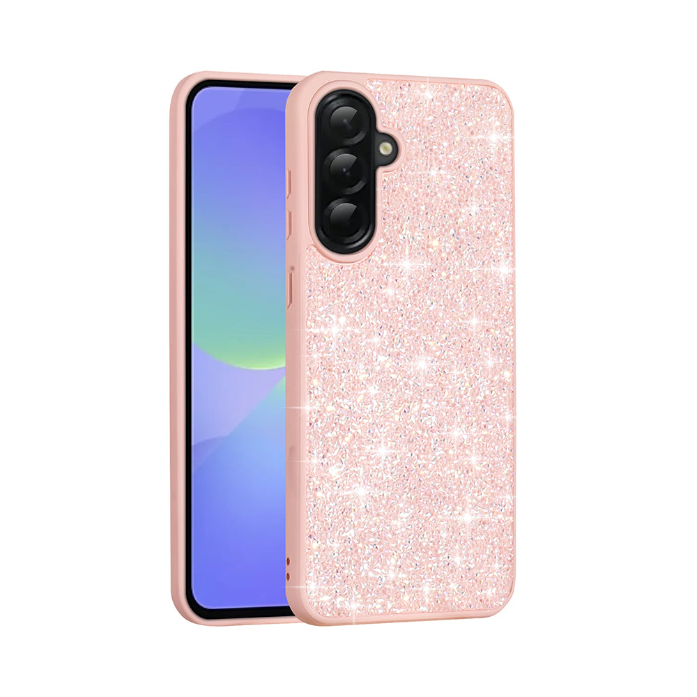 Galaxy A56 Kılıf Parlak Taşlı Tasarım Zore Pırlanta Kapak Gri
