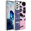 Galaxy A73 Kılıf Airbag Kenarlı Renkli Desenli Silikon Zore Elegans Kapak