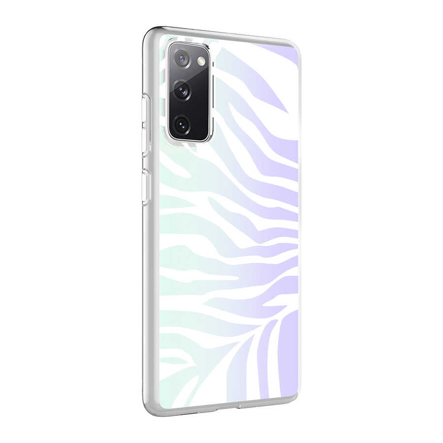 Galaxy S20 FE Kılıf Zore M-Blue Desenli Kapak